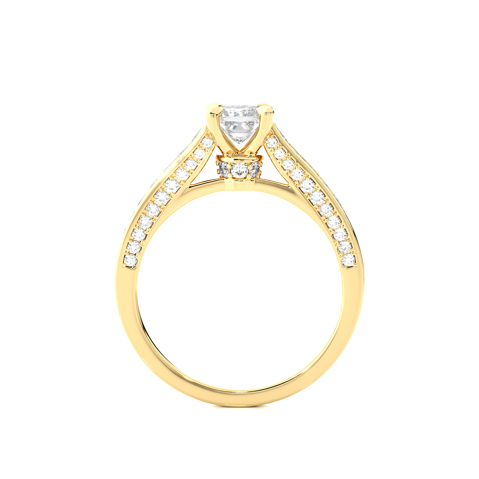 1.27 Carat I Color VS1 Clarity Diamond Studded Natural Diamond Ring.
